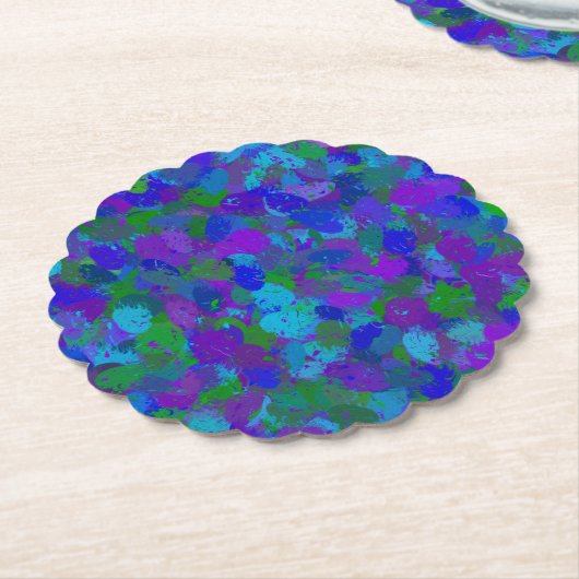 Pfauenfarbe Untersetzer (angewinkelt)