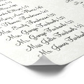 Pfauenfarben - 100 bis 150 Gäste - alphabetisch Poster (Ecke)