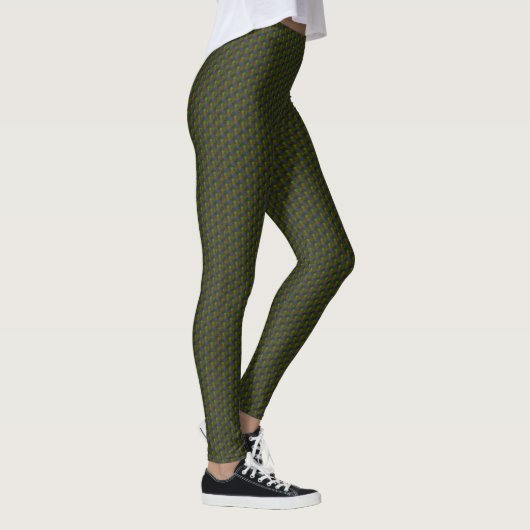 Pfauenfarben Gemustert Leggings (Rechts)