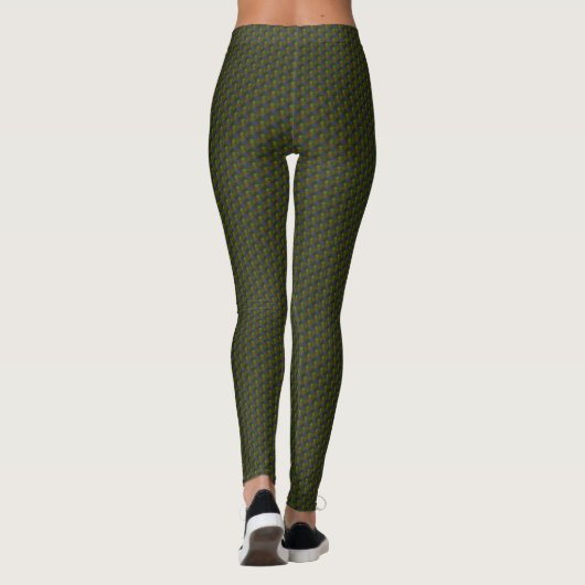 Pfauenfarben Gemustert Leggings (Rückseite)