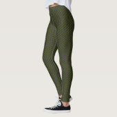 Pfauenfarben Gemustert Leggings (Links)