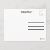 Pfauenfarben-Spritzer Postkarte (Rückseite)
