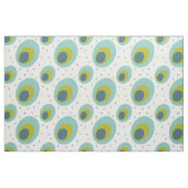 Pfauenfarben Türkisblau Mitte des Jahrhunderts Stoff (Fat Quarter (45,7 x 55,9 cm))