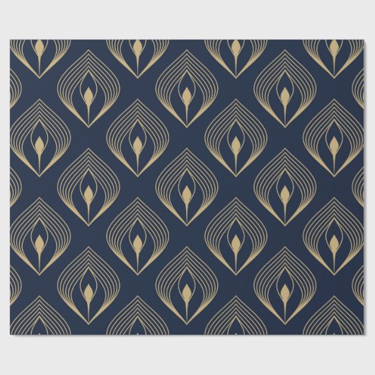 Pfauenfeather ombre Muster ditzy Blumenmotiv. Geschenkpapier (Flach)