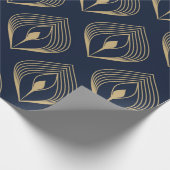 Pfauenfeather ombre Muster ditzy Blumenmotiv. Geschenkpapier (Ecke)