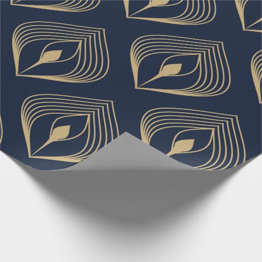 Pfauenfeather ombre Muster ditzy Blumenmotiv. Geschenkpapier (Ecke)