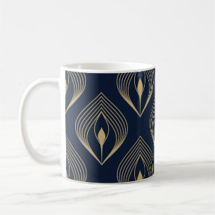 Pfauenfeather ombre Muster ditzy Blumenmotiv.  Kaffeetasse