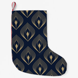Pfauenfeather ombre Muster ditzy Blumenmotiv. Kleiner Weihnachtsstrumpf