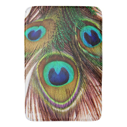 PfauenFeathers 4 Bademat Badematte (Vorderseite Vertikal)