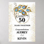 Pfauenfeathers 50. Hochzeitspopster Poster (Vorne)