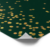 Pfauenfeathers 50. Hochzeitstag Poster (Ecke)