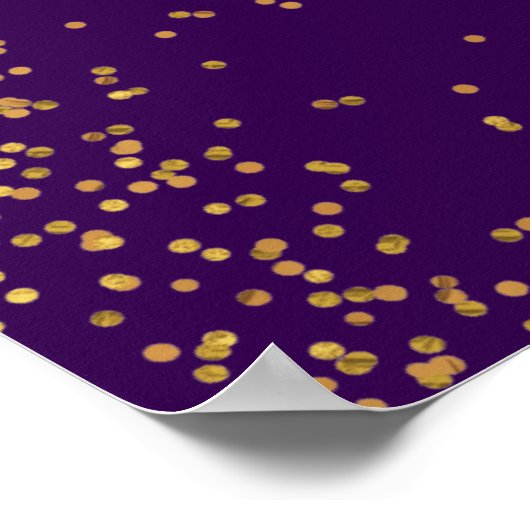 Pfauenfeathers 50. Hochzeitstag Poster (Ecke)