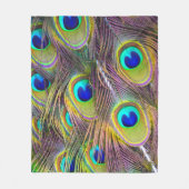 PfauenFeathers 5 Fleecedecke (Vorderseite)