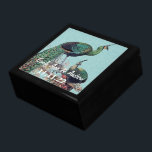Pfauenfeathers Damask Hochzeitstag Geschenkbox<br><div class="desc">Die Personalisierte Schmuckbox oder die Gedächtnisbox - Elegante Weihnachtsgeschenke zum Geburtstag oder Valentinstag Geschenke zum Hochzeitsfeiern - im Custom Designer für Black Lacquer aufbewahren</div>