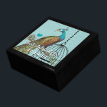 Pfauenfeathers Damask Hochzeitstag Schmuckschachtel<br><div class="desc">Die Personalisierte Schmuckbox oder die Gedächtnisbox - Elegante Weihnachtsgeschenke zum Geburtstag oder Valentinstag Geschenke zum Hochzeitsfeiern - im Custom Designer für Black Lacquer aufbewahren</div>
