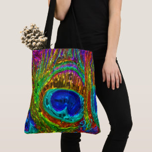 Pfauenfeathers GlassArt1 All-over-Print Tote Bag Tasche