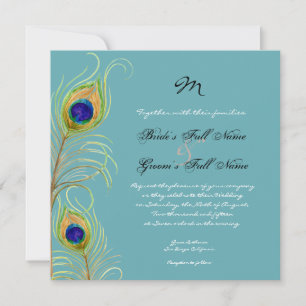 Pfauenfeathers Hochzeitseinladung Einladung