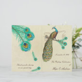 Pfauenfeathers Hochzeitsprogramm 2 (Stehend Vorderseite)