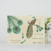 Pfauenfeathers Hochzeitsprogramm 2 (Stehend Vorderseite)