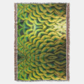 Pfauenfeathers II Farbenfrohe Natur Decke (Vorderseite Vertikal)