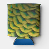 Pfauenfeathers II Farbenfrohe Natur Dosenkühler (Vorderseite)