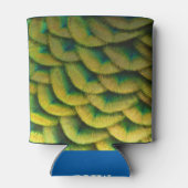 Pfauenfeathers II Farbenfrohe Natur Dosenkühler (Rückseite)