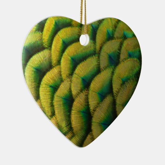 Pfauenfeathers II Farbenfrohe Natur Keramikornament (Rechts)