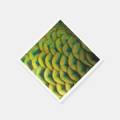 Pfauenfeathers II Farbenfrohe Natur Serviette (Ecke)