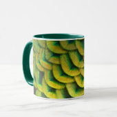 Pfauenfeathers II Farbenfrohe Natur Tasse (Vorderseite Links)