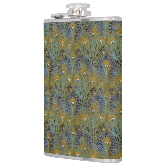 Pfauenfeathers koordiniert flachmann (Links)