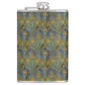 Pfauenfeathers koordiniert flachmann (Vorderseite)