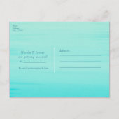 Pfauenfeathers & Lights Rustikal Save the Date Ankündigungspostkarte (Rückseite)