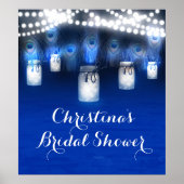 Pfauenfeathers, Mason Jar Lights Banner Poster (Vorne)