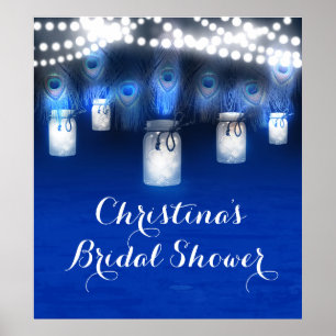 Pfauenfeathers, Mason Jar Lights Banner Poster