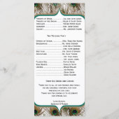 Pfauenfeathers mit Doppelrahmenprogramm Programm (Rückseite)