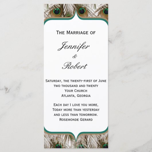 Pfauenfeathers mit Doppelrahmenprogramm Programm (Vorderseite)