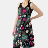 Pfauenfeathers Stickerei Nahtloses Muster Schürze (InSitu)