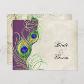 PfauenFeathers UAWG Response Cards RSVP Karte (Vorne/Hinten)