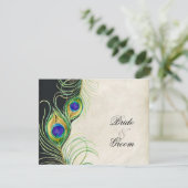 PfauenFeathers UAWG Response Cards RSVP Karte (Stehend Vorderseite)