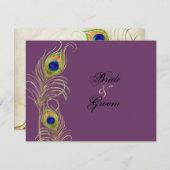 PfauenFeathers UAWG Response Cards RSVP Karte (Vorne/Hinten)