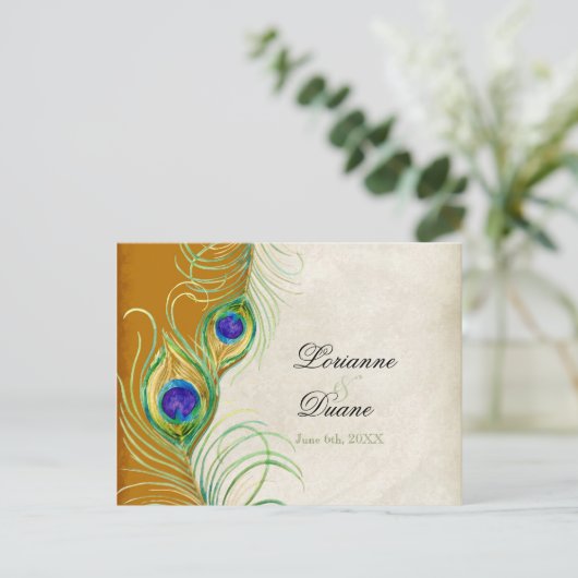 PfauenFeathers UAWG Response Postkarten (Stehend Vorderseite)