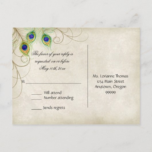 PfauenFeathers UAWG Response Postkarten (Rückseite)