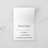 PfauenFeathers und Bricks Wedding RSVP Einladung (Innenseite)