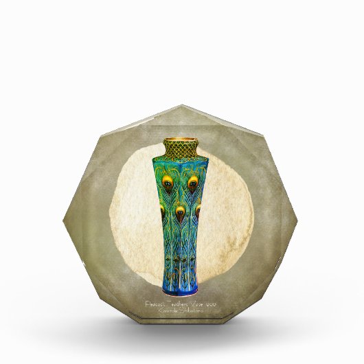 Pfauenfeathers Vase Masterpiece von 1900 Fotoblock (Vorderseite)