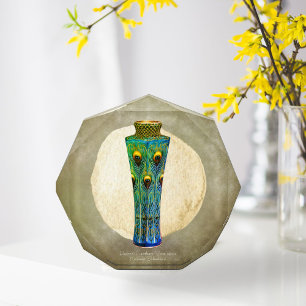 Pfauenfeathers Vase Masterpiece von 1900 Fotoblock