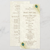 Pfauenfeathers Wedding Program Programm (Vorne/Hinten)