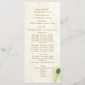 Pfauenfeathers Wedding Program Programm (Rückseite)