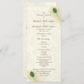 Pfauenfeathers Wedding Program Programm (Vorne/Hinten)