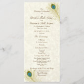 Pfauenfeathers Wedding Program Programm (Vorderseite)