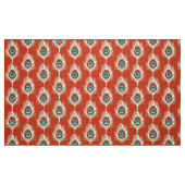 Pfauenfeathers, weiß auf Mandarin Orange Stoff (Fat Quarter (45,7 x 55,9 cm))
